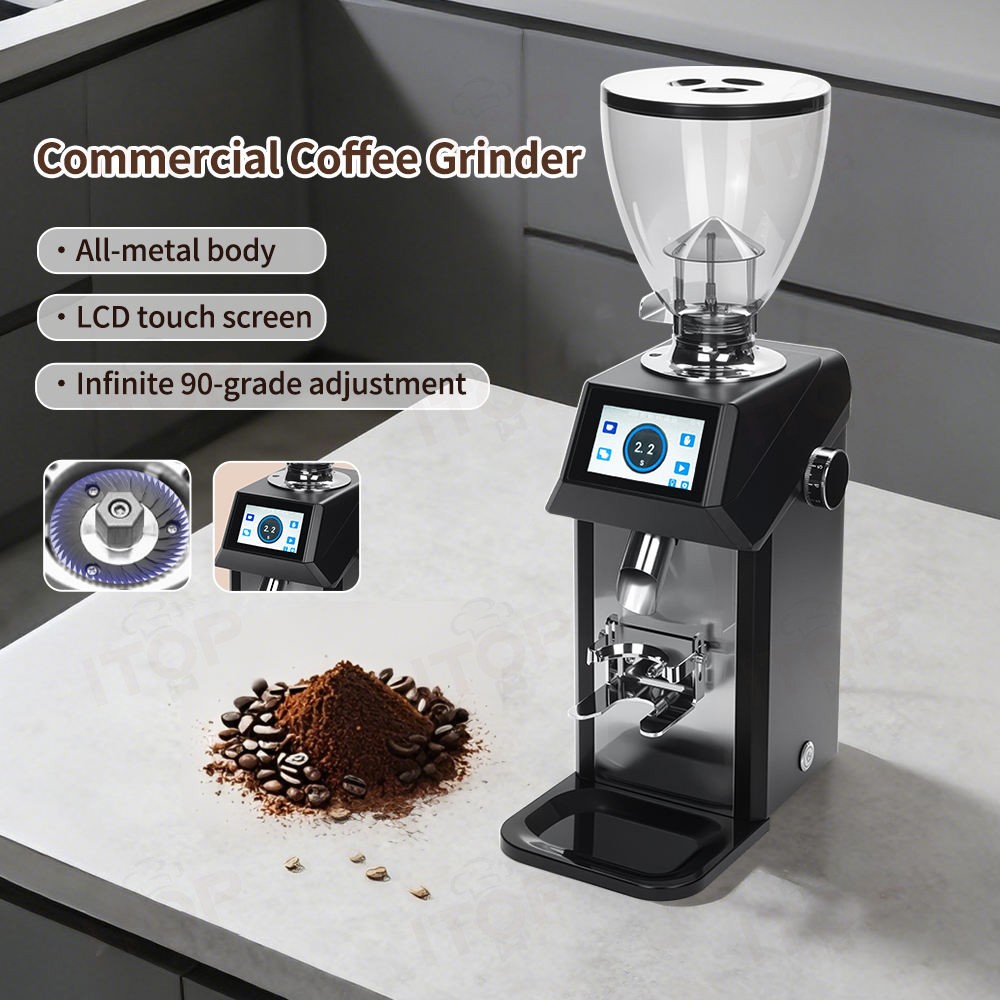Coffee Grinder Burr Flat - Moulin à café électrique ITOP Commercial