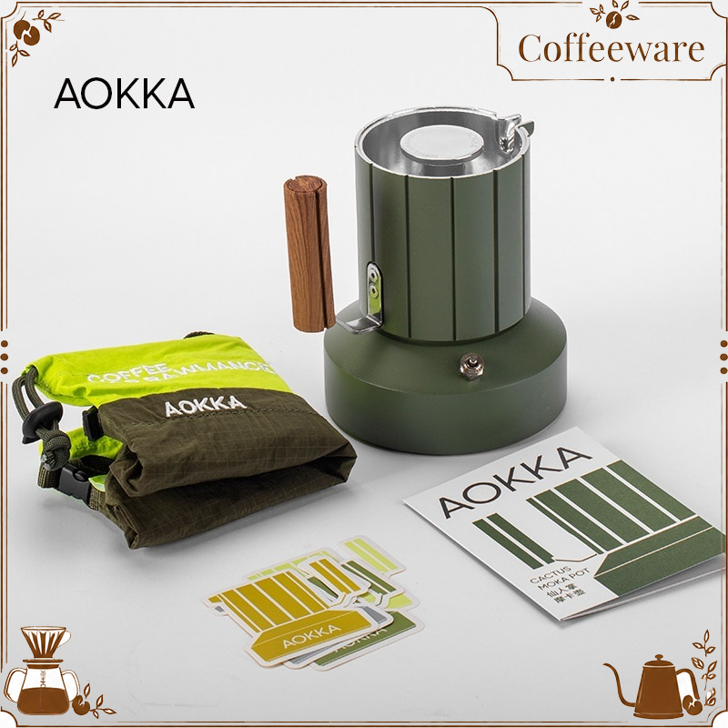 Coffee Equipment For Camping - Cafetière Moka à double valve AOKKA,