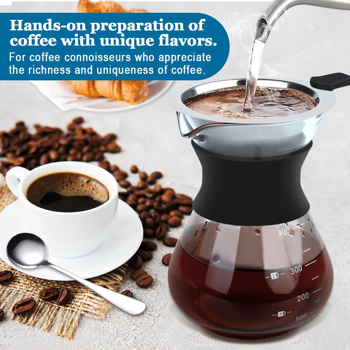 Leeseph Verre Verser sur Cafet - Coffee Equipment Pour Over avis et prix